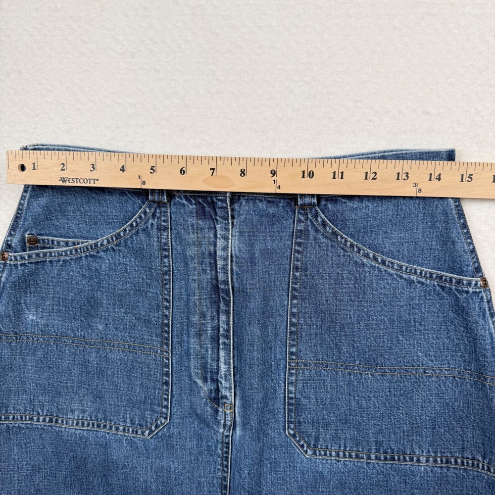 Vintage St Johns Bay Denim Maxi Skirt 100% Cotton Y2K Carpenter Western 10T - Picture 6 of 8